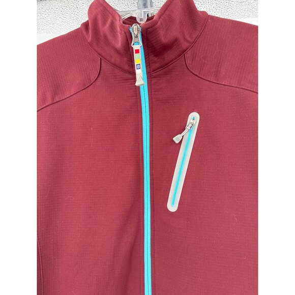 Sherpa Adventure Gear Womens Jacket Full Zip Burgundy & Blue Medium - Picture 2 of 11